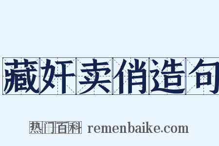 藏奸卖俏造句是什么意思的图片
